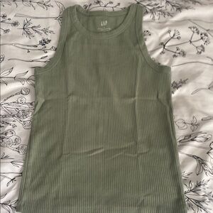GAP Green Ribbed Sleeveless Tank Top